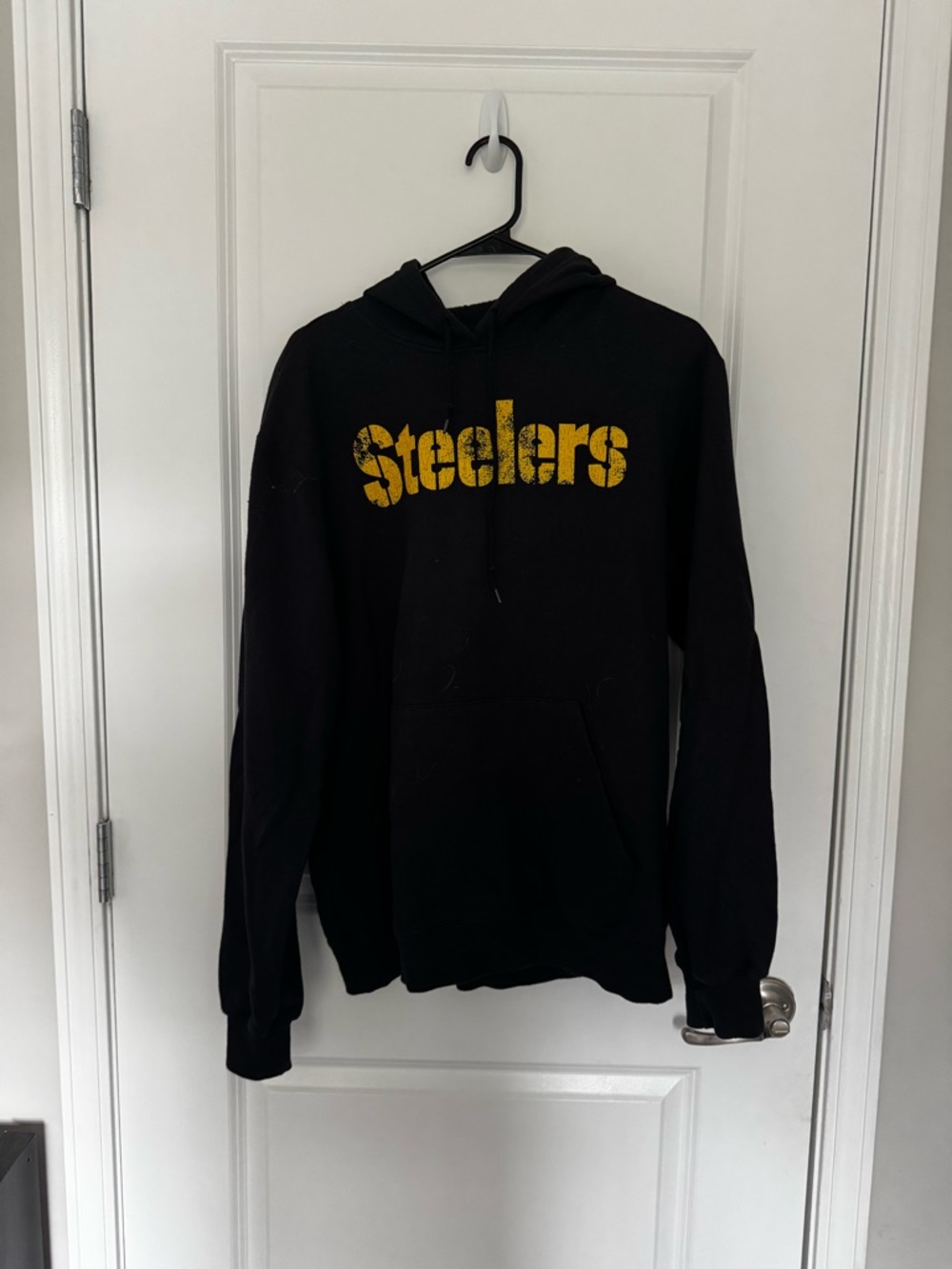 Reebok Black Crewneck Hoodie with Yellow Graphic